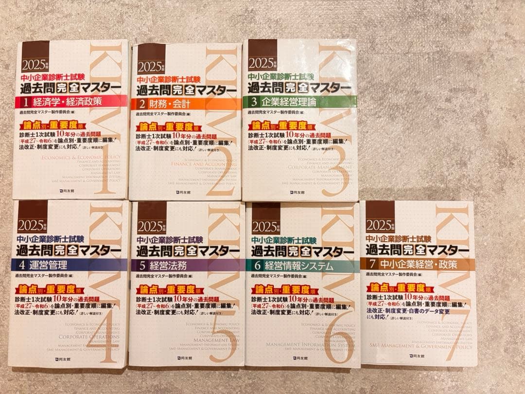【値下げ交渉可】2025年 中小企業診断士 過去問完全マスター全7科目