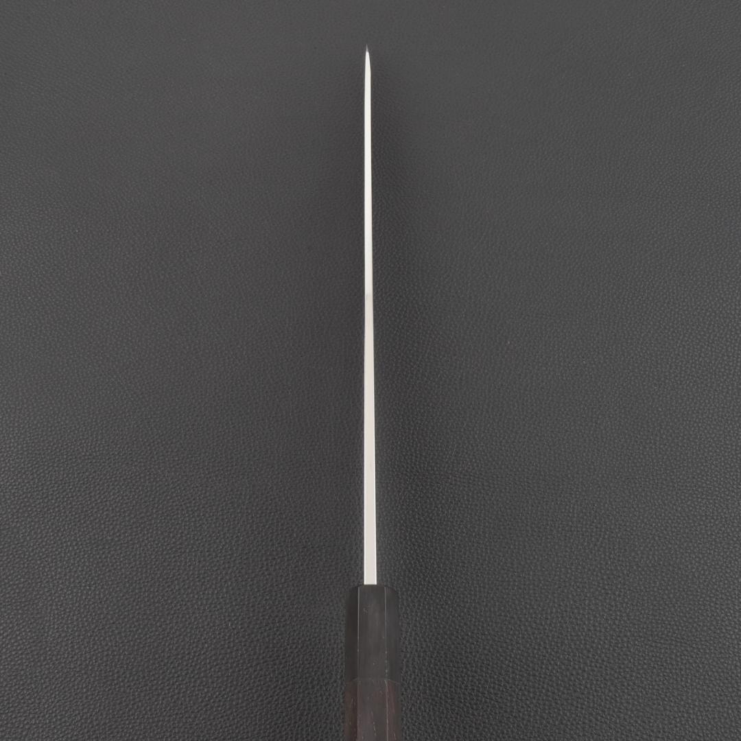 11048柳刃包丁 9寸 高光沢度鏡面仕上げ 刃は究極の切れ味 黒檀黒水牛八角柄