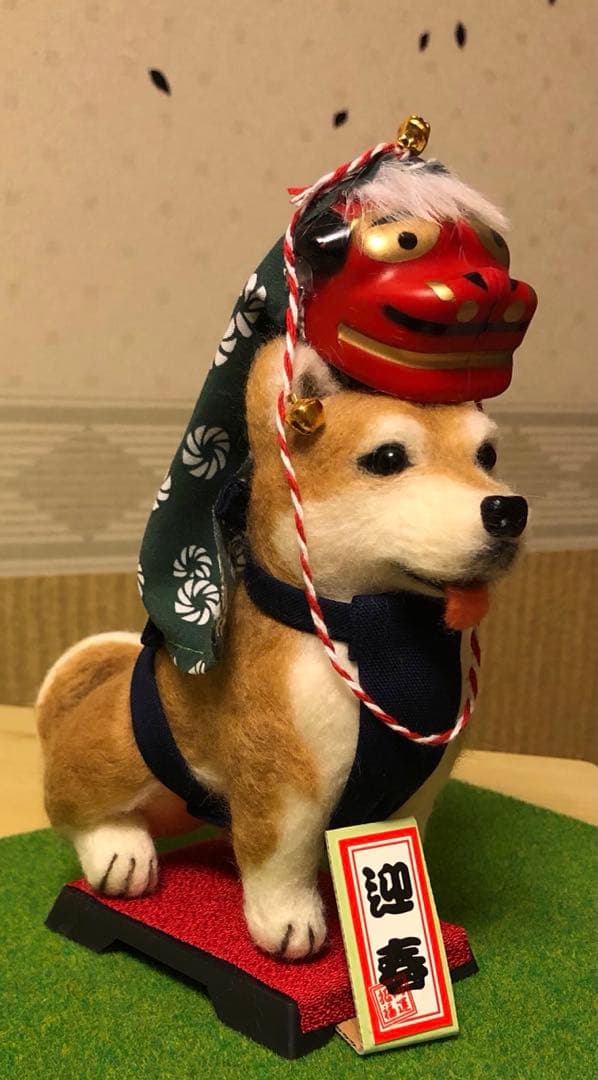 羊毛フェルト　獅子舞犬　受付中です^_^
