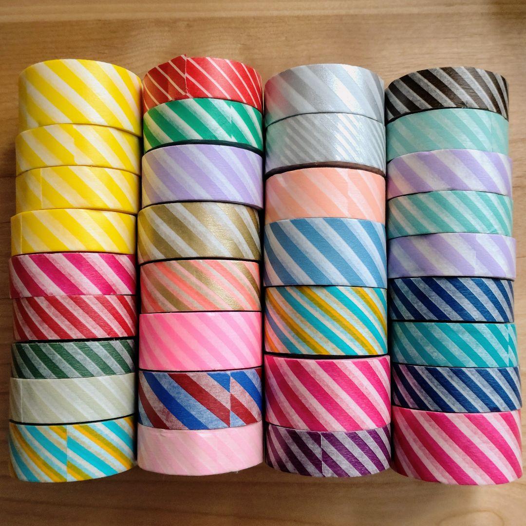 911.未使用　mt　廃盤マスキングテープ　10m巻ストライプ32個