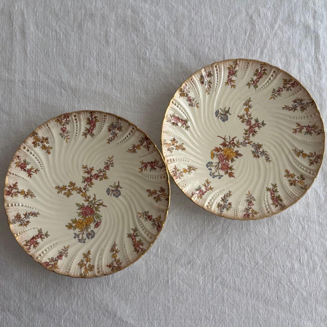 フランスアンティーク サルグミンヌ Louis XVプレート2枚セット