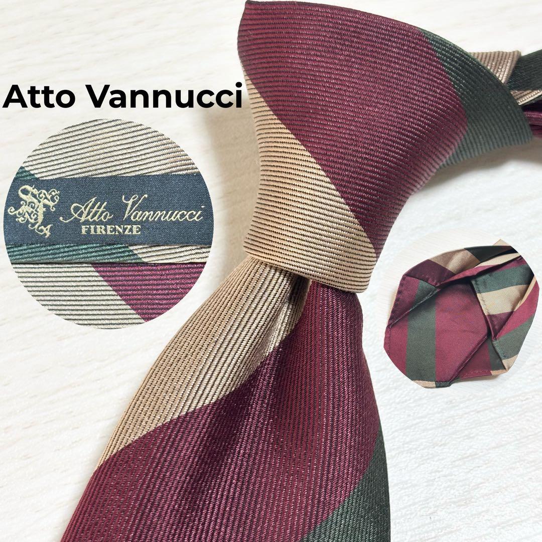 Atto Vannucci アットヴァンヌッチ セッテピエゲ ストライプネクタイ