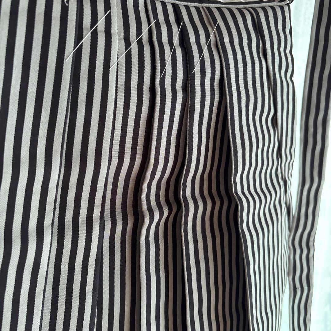 週末限定子ども袴　3歳　七五三　753 ストライプ 着物セット 正絹　新品　下駄