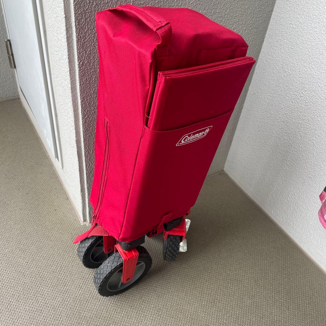 Coleman 折りたたみキャリーワゴン 赤