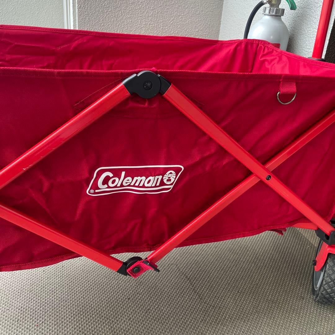 Coleman 折りたたみキャリーワゴン 赤