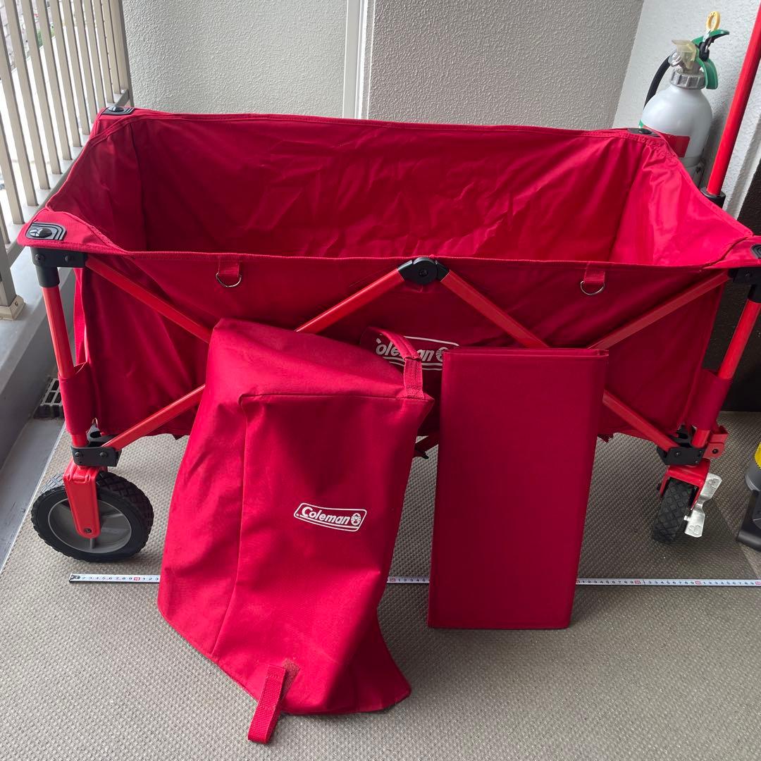 Coleman 折りたたみキャリーワゴン 赤