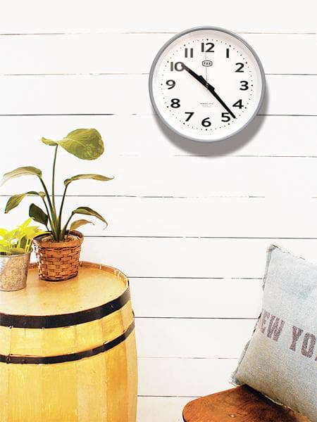 ステーション 壁掛け時計（1J-179 グレー）スイープ式 36.5cm