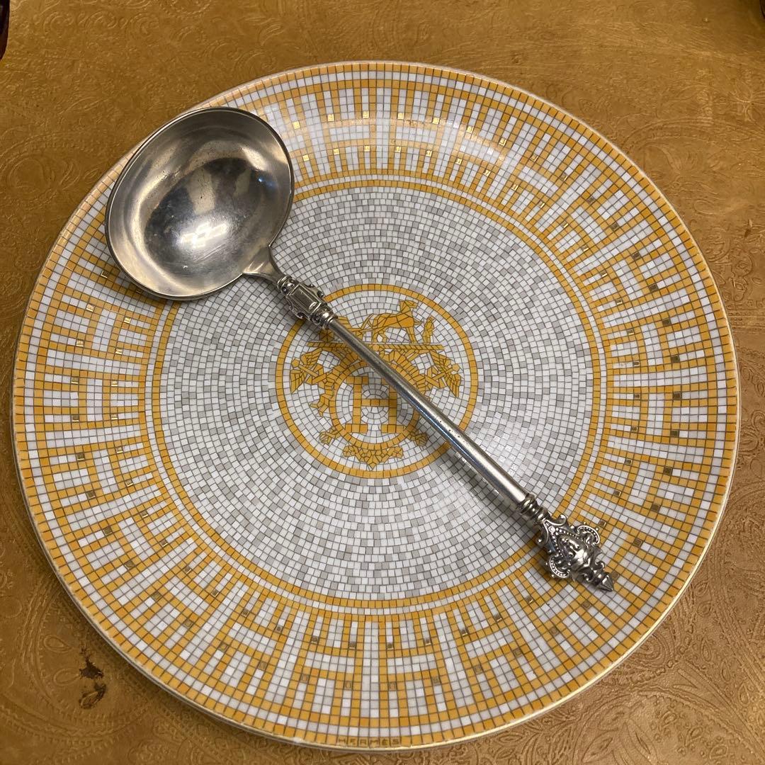 【純銀/約68.5g】ドイツ ソースレードル/19cm【マスカロン】