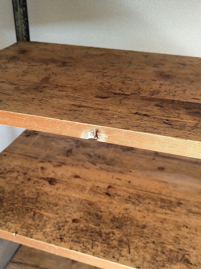 【ヴィンテージ】ウッド×メタルシェルフ　インダストリアル