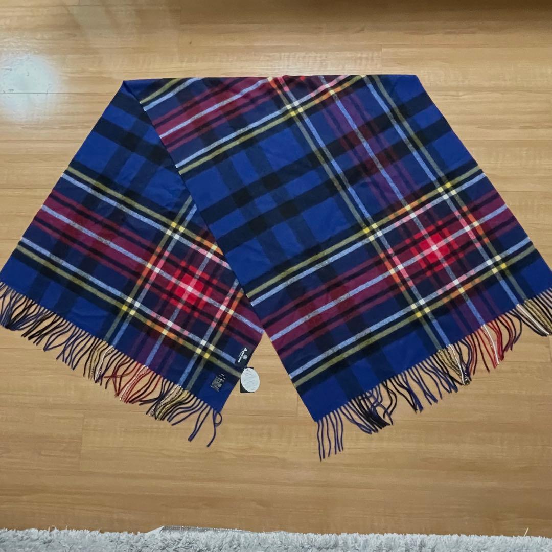 アクアスキュータム 洗える 大判カシミヤ100%ストール　タグ付き 未使用