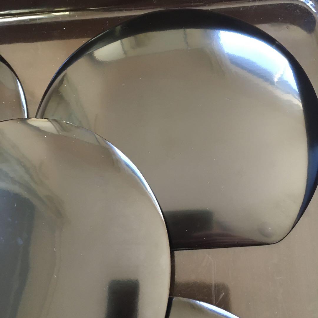 木製　輪島塗　布目金溜塗　半月皿　中皿　銘々皿　菓子皿　五客セット