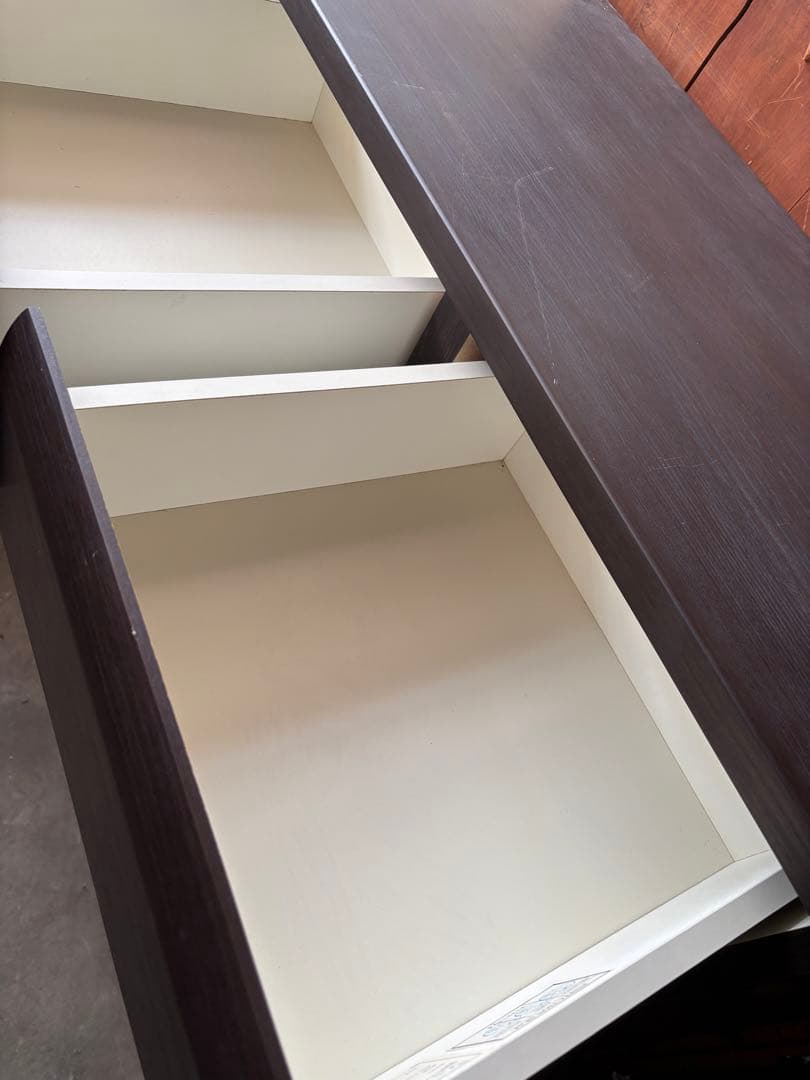 ダークブラウン 6段チェスト　ニトリ　884×1370 中古