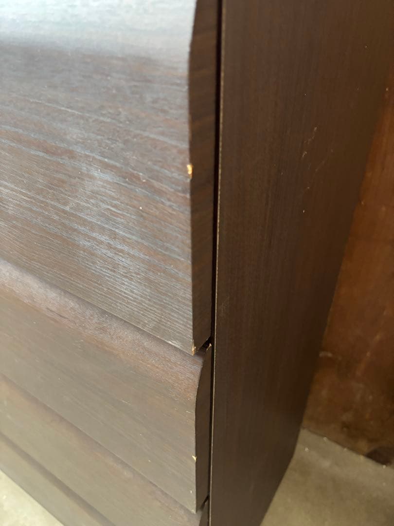 ダークブラウン 6段チェスト　ニトリ　884×1370 中古