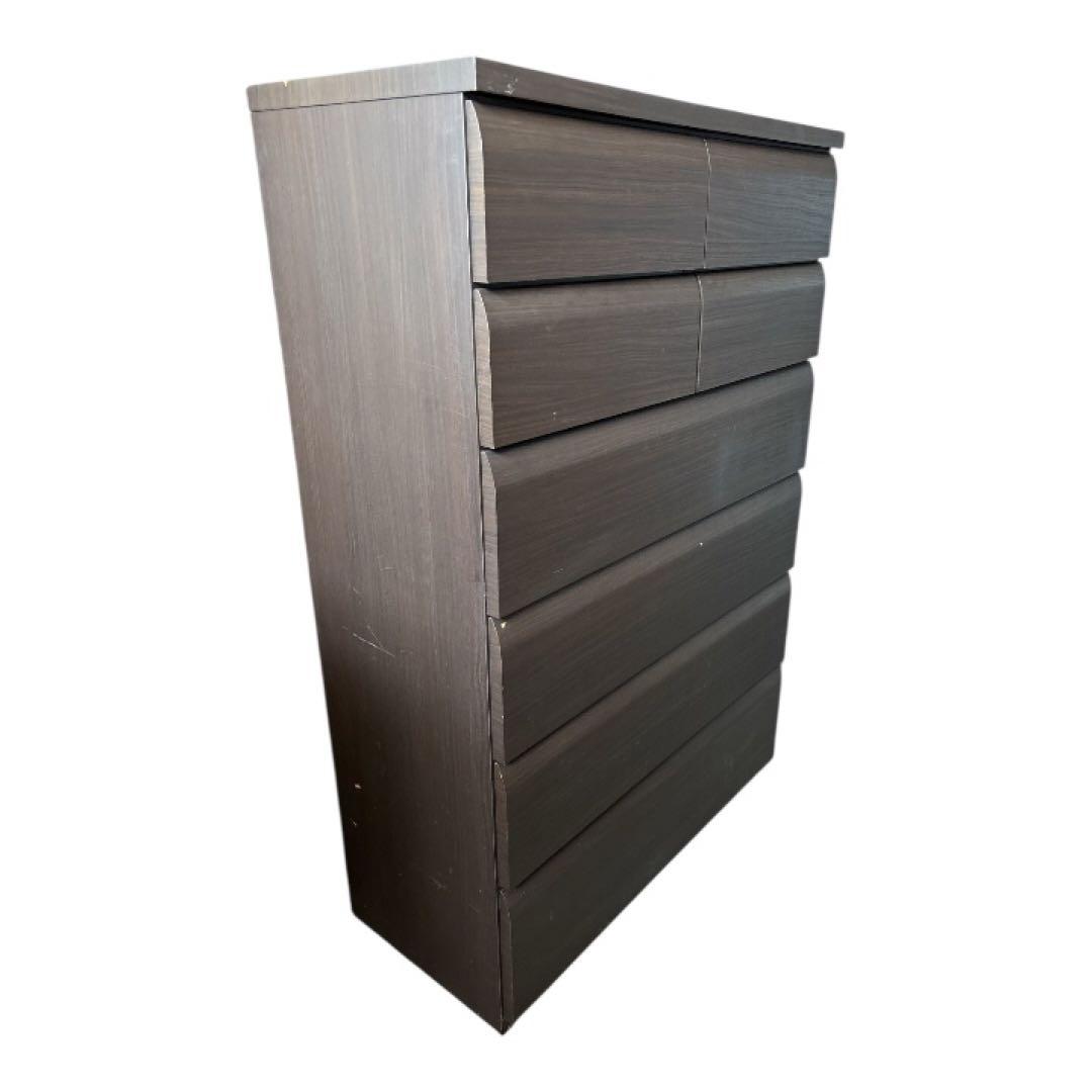 ダークブラウン 6段チェスト　ニトリ　884×1370 中古