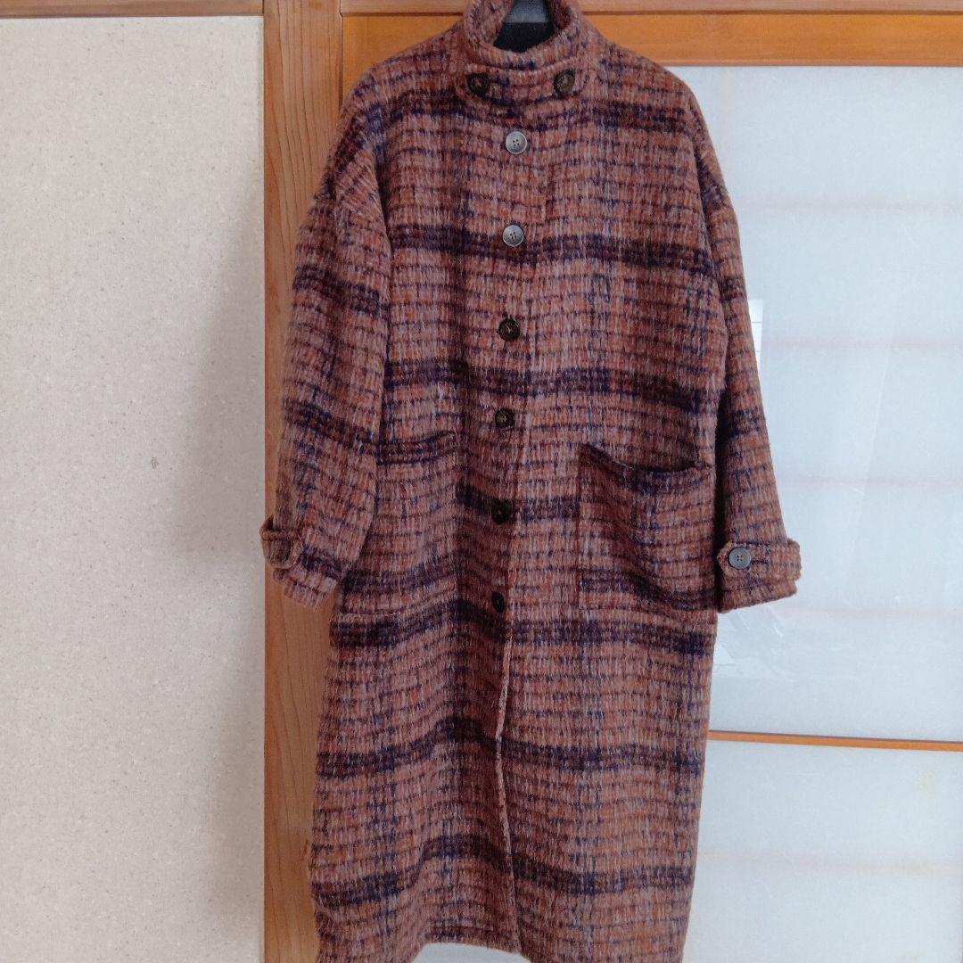 ☆専用です　Emago 起毛 チェック柄 ロングコート 美品　裏地・ボタンも素敵