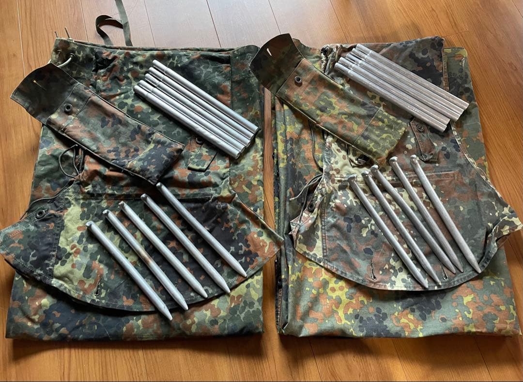 ドイツ軍幕放出品パップテント専用ポールペグポンチョフード収納袋ポールペグ収納袋