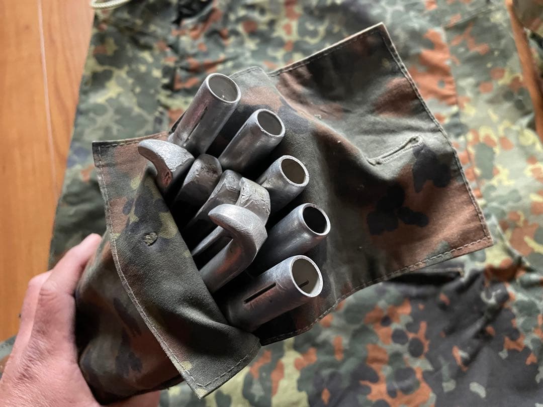 ドイツ軍幕放出品パップテント専用ポールペグポンチョフード収納袋ポールペグ収納袋