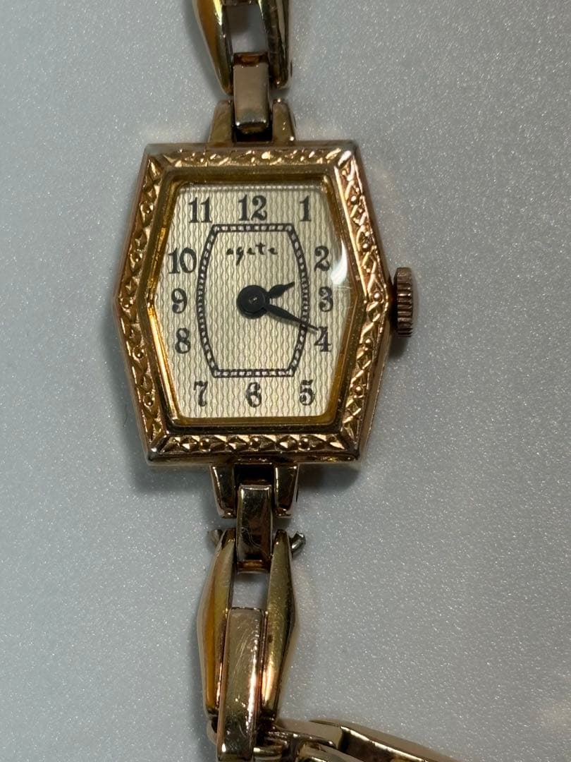 agete アガット ヘキサゴン レディース腕時計 ジュエリーウォッチ ゴールド