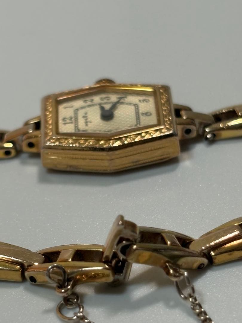 agete アガット ヘキサゴン レディース腕時計 ジュエリーウォッチ ゴールド