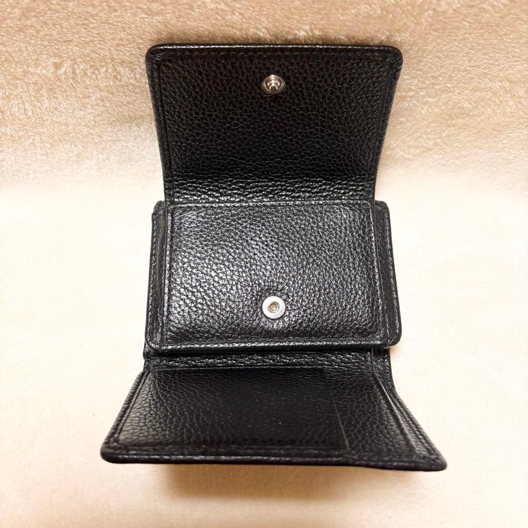 JIMMY CHOO Nemo 黒 レザー 三つ折り財布 スタースタッズ