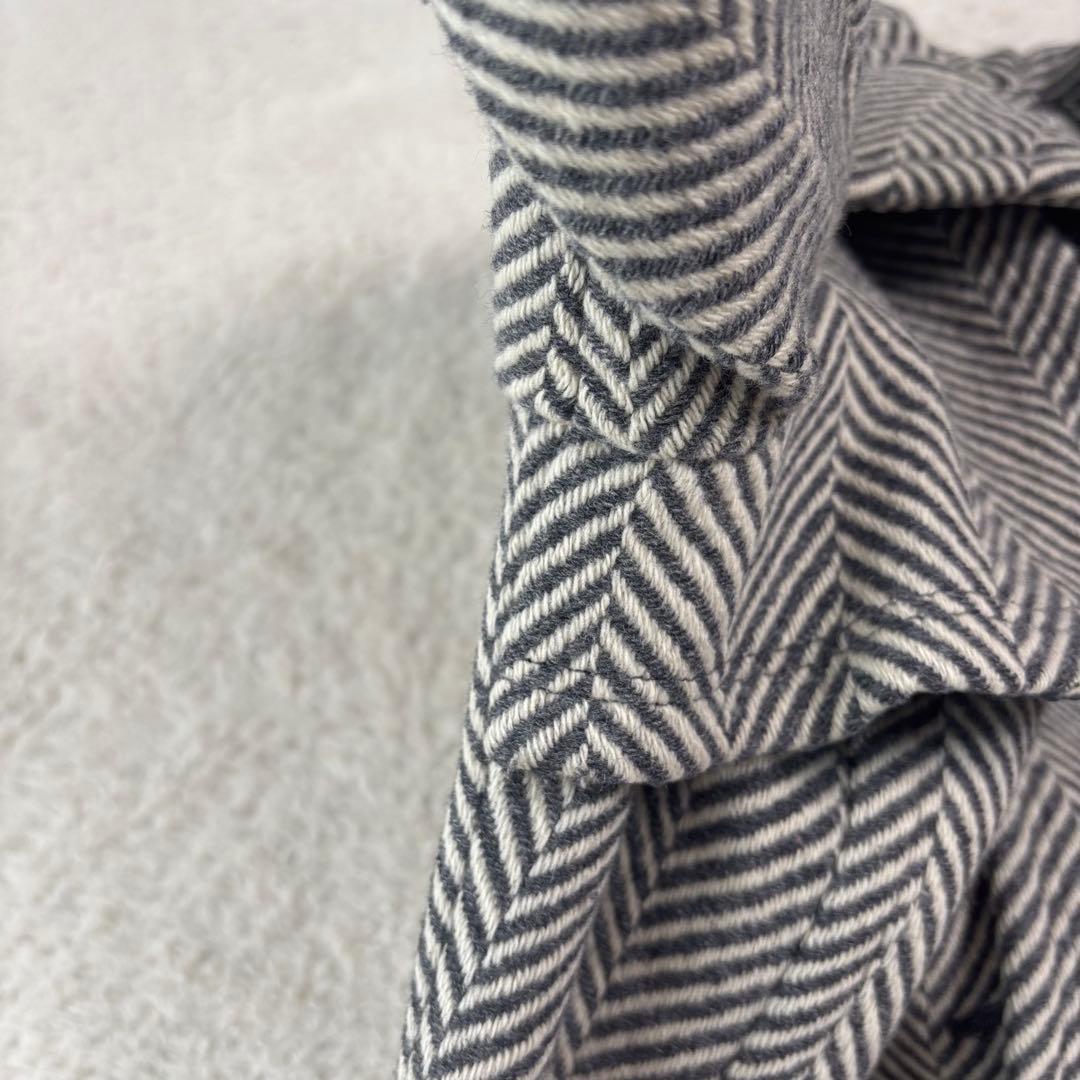 バーバリーブルーレーベル ヘリンボーン柄 トレンチコート シルバーボタン