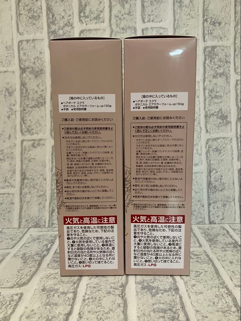 ヘアボーテ エクラ ボタニカル エアカラーフォーム up ダークブラウン 2本