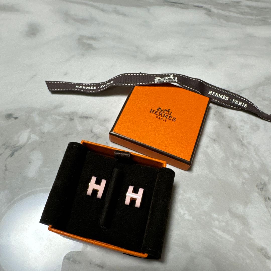 ガブリエラ　エルメス ピアス ミニ ポップH ピンク