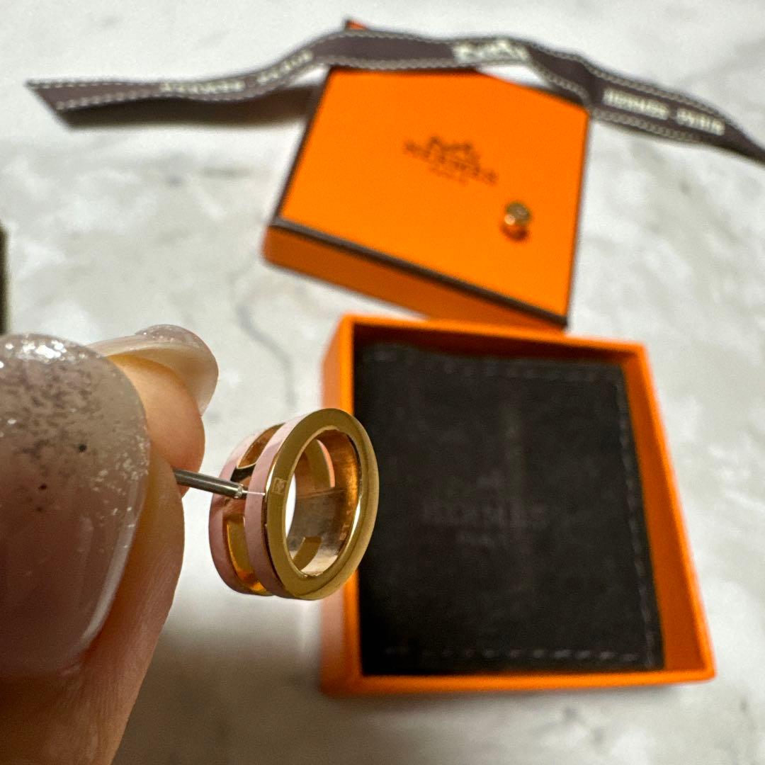 ガブリエラ　エルメス ピアス ミニ ポップH ピンク