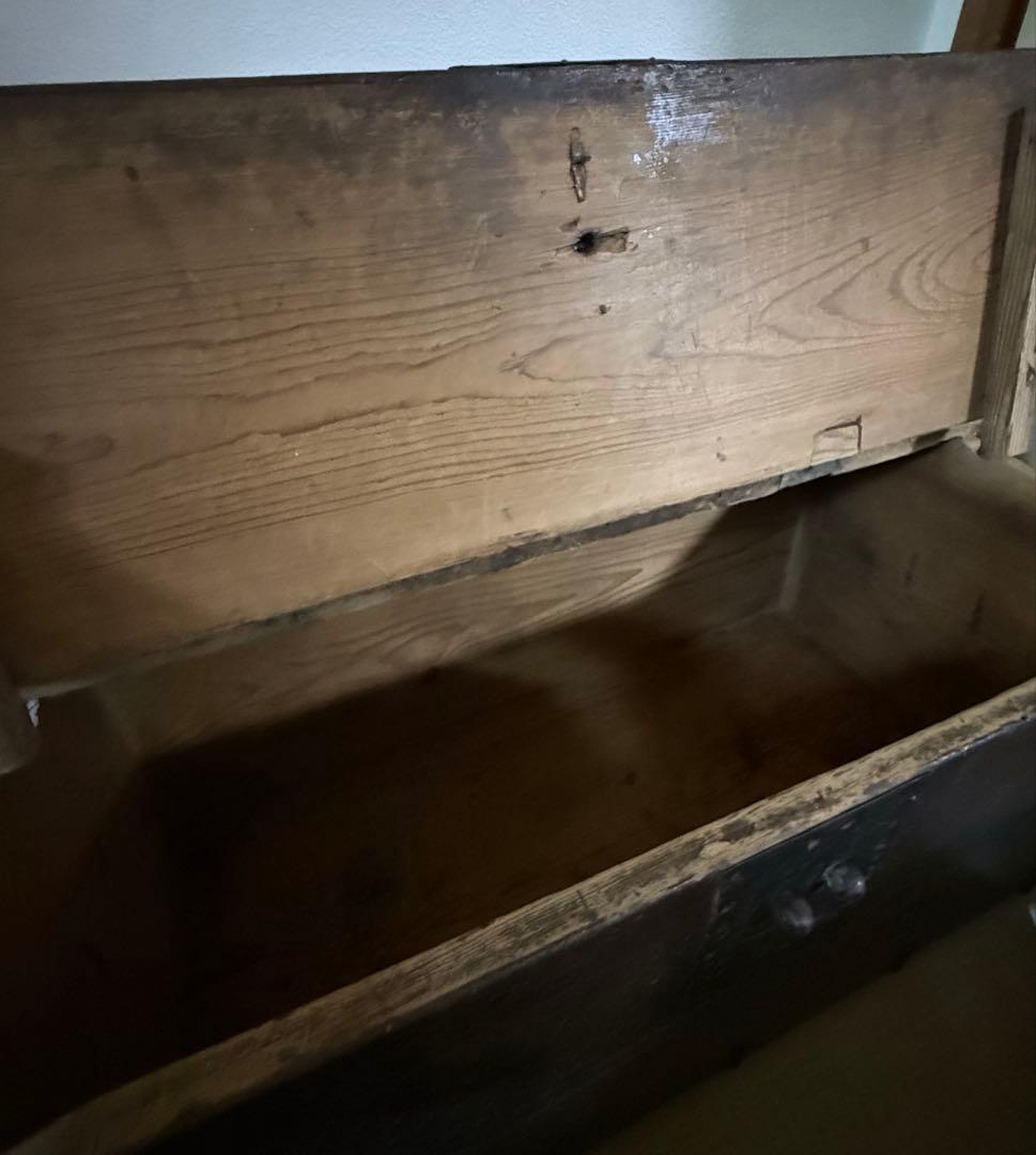 【アンティーク】欧米◆木製のトレジャートランク・Chest