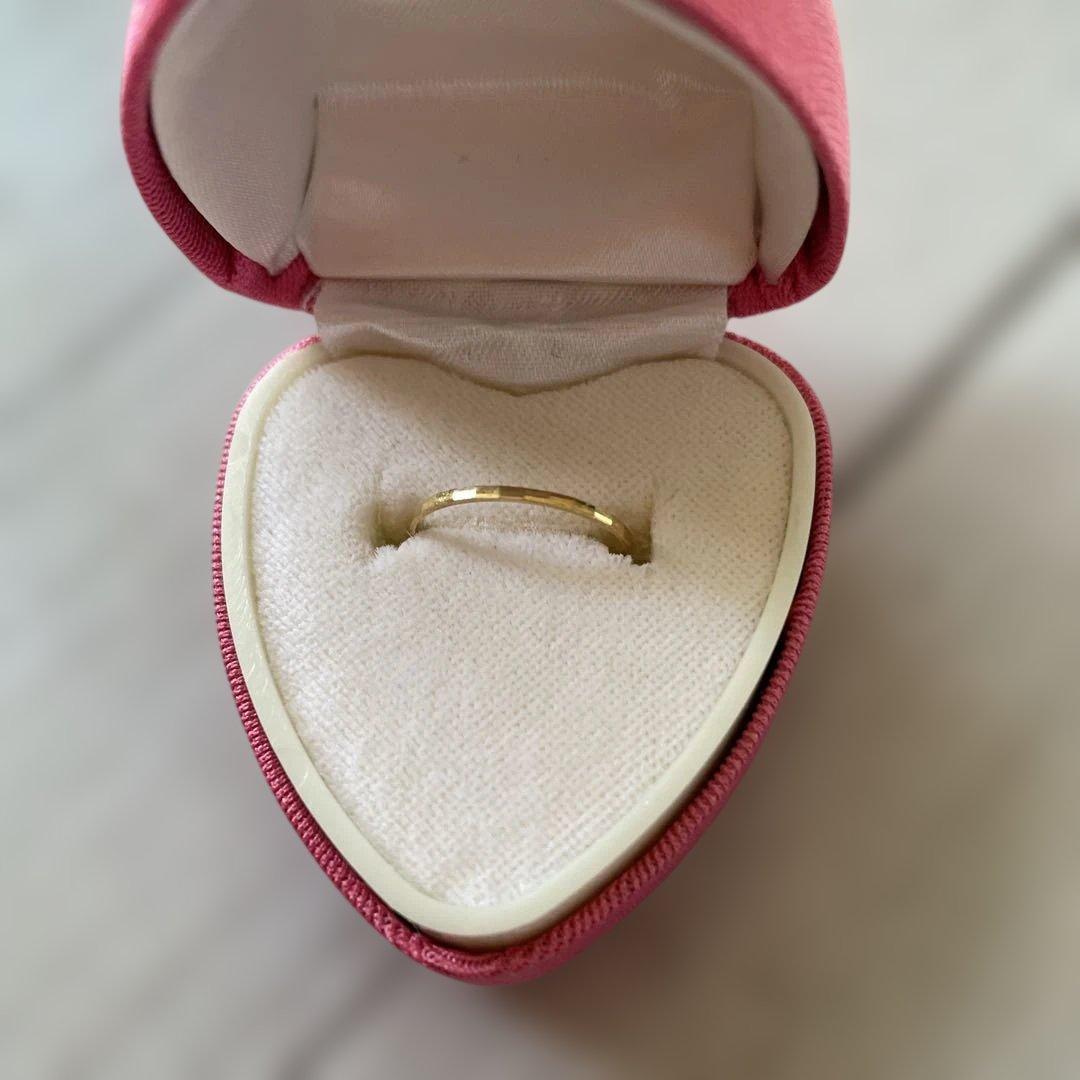 18Kシンプルピンキーリング