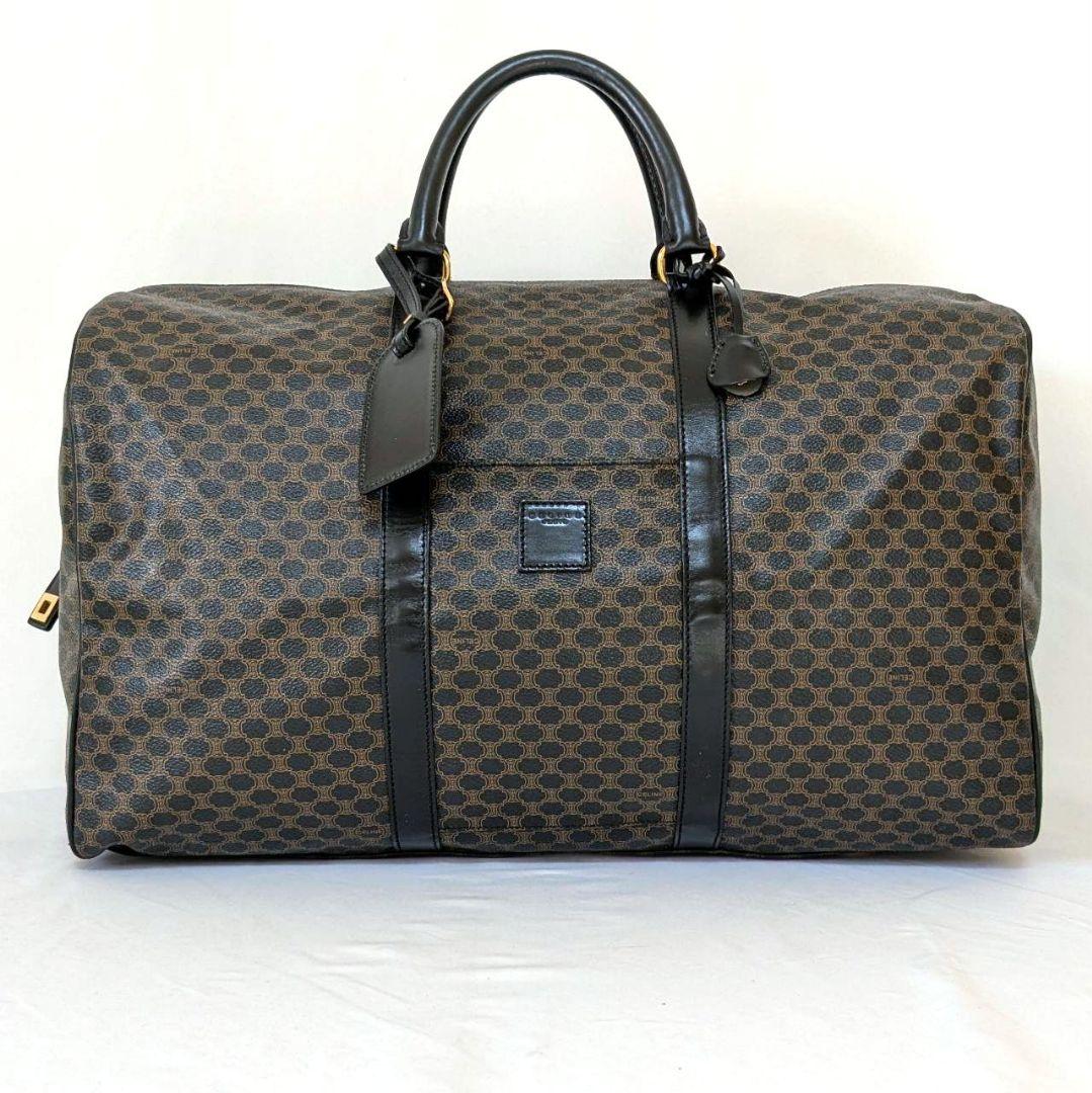 ✨極美品 CELINE 黒マカダム ボストンバッグ 鍵 2way PVC 大容量