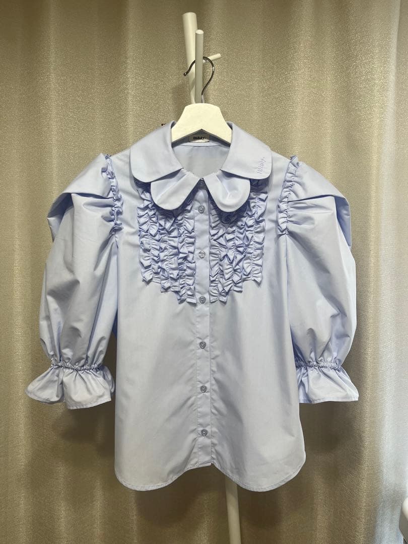 Bibiy. CORA PUFF BLOUSE ブルー ブラウス