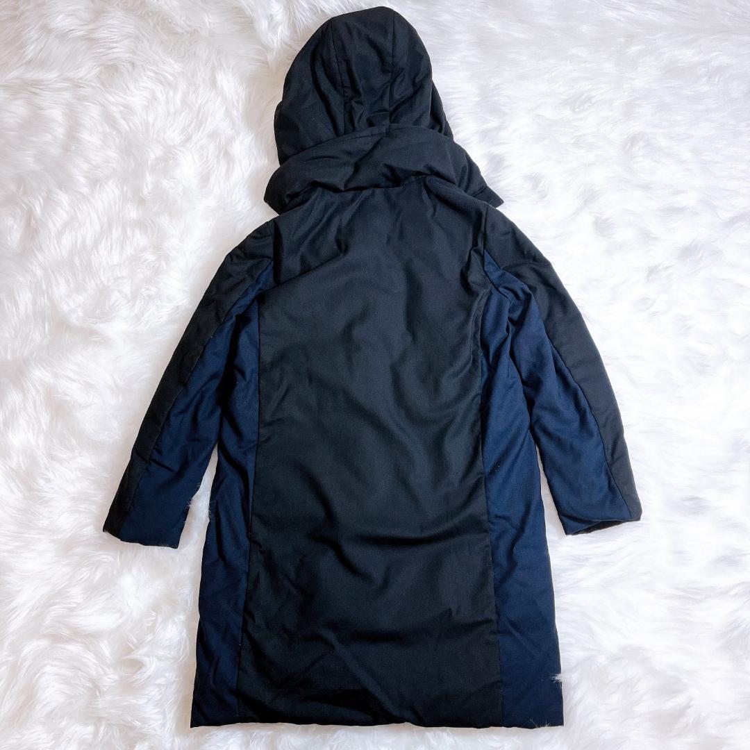 ポールスミス 近年　2way バイカラー　ロングダウン ロング丈 フード