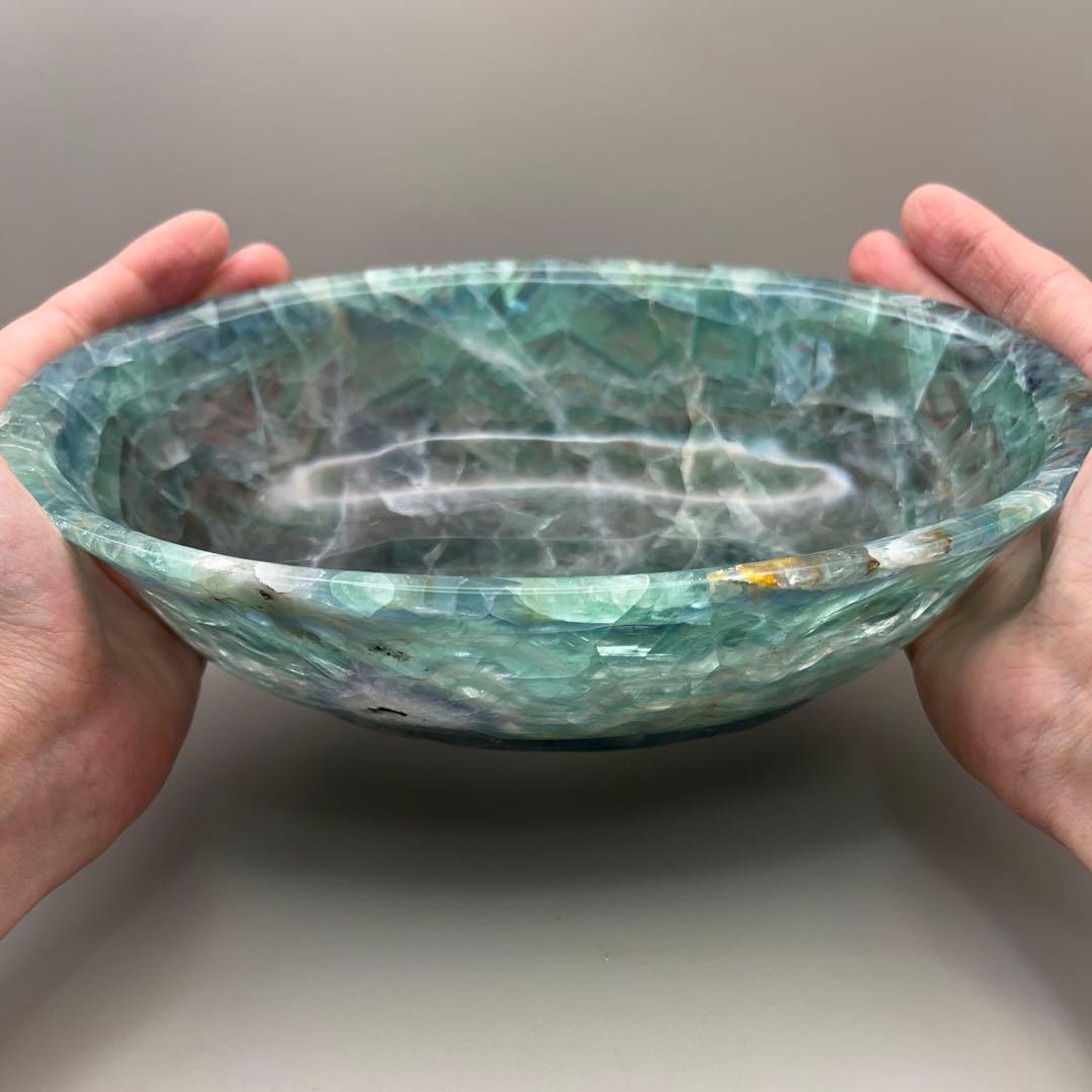 （fluorite6）レア フローライト 大きなフルーツ皿お椀お皿ボウル