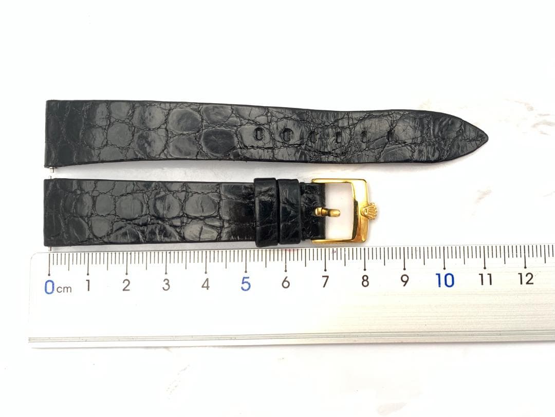 Rolex　ロレックス ブラック クロコダイルレザーベルト