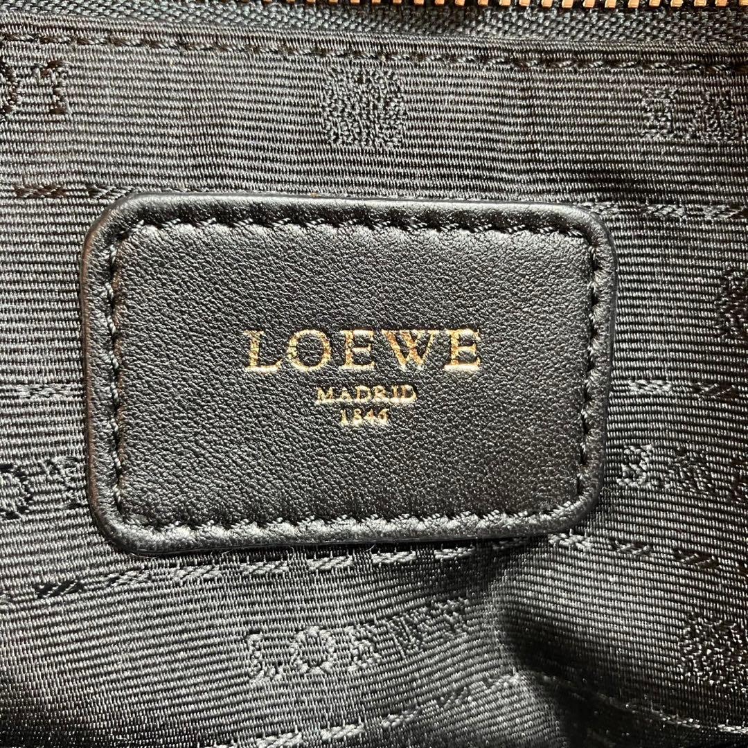 LOEWE ロエベ　トートバッグ　ビジネスバッグ　レザー　アナグラム　ブラック