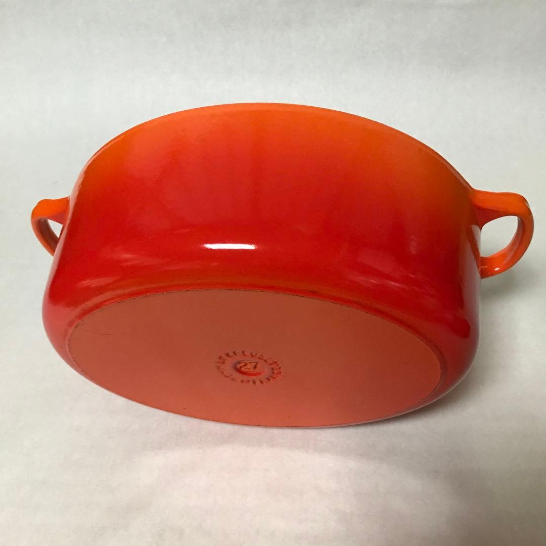 ル　クルーゼ　ココットオーバル　オレンジ　27㎝