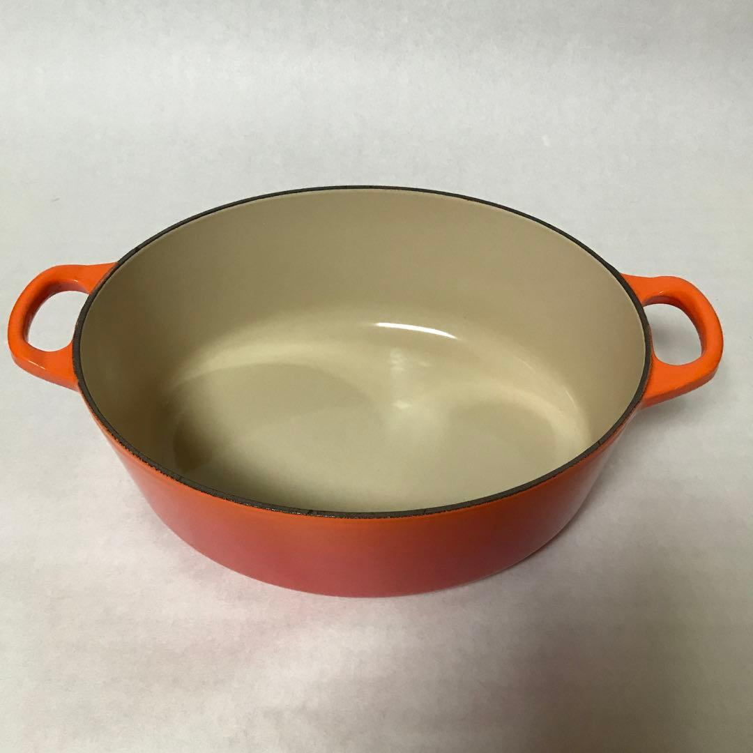 ル　クルーゼ　ココットオーバル　オレンジ　27㎝