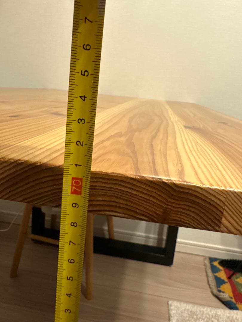 値下げ　KANADEMONO THE TABLE /杉無垢材/100×65
