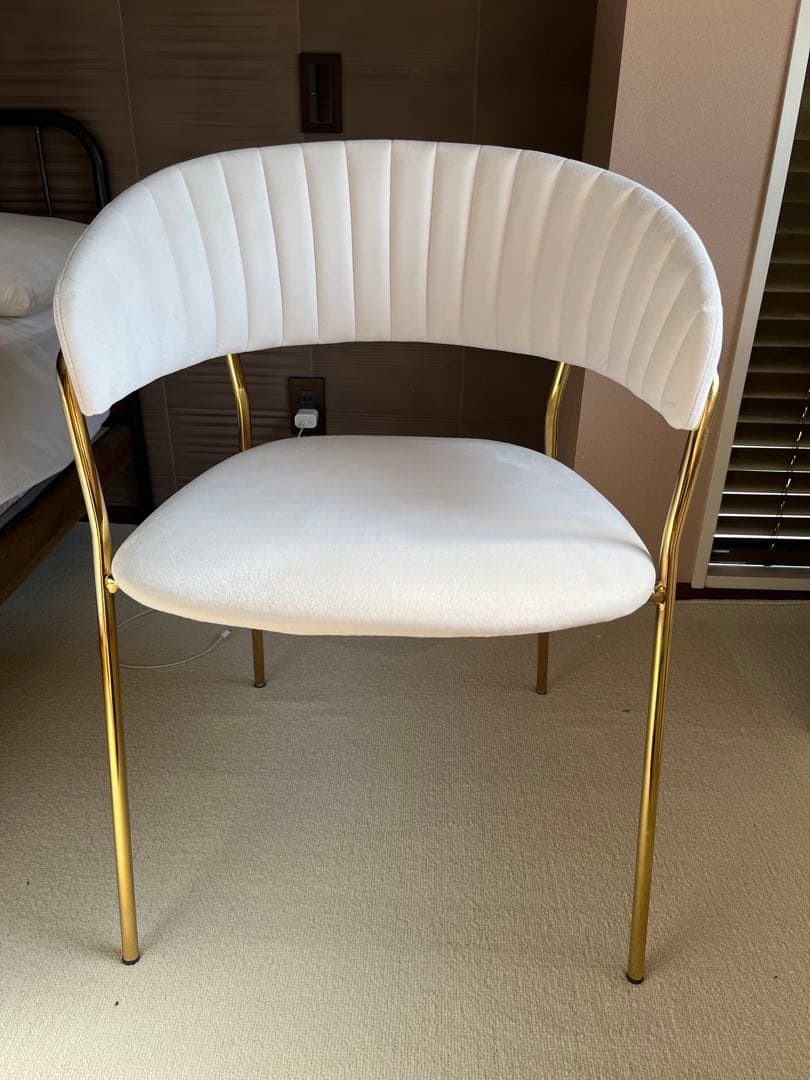 KARE チェア　椅子　ゴールド　ベージュ　スエード生地　イタリア家具