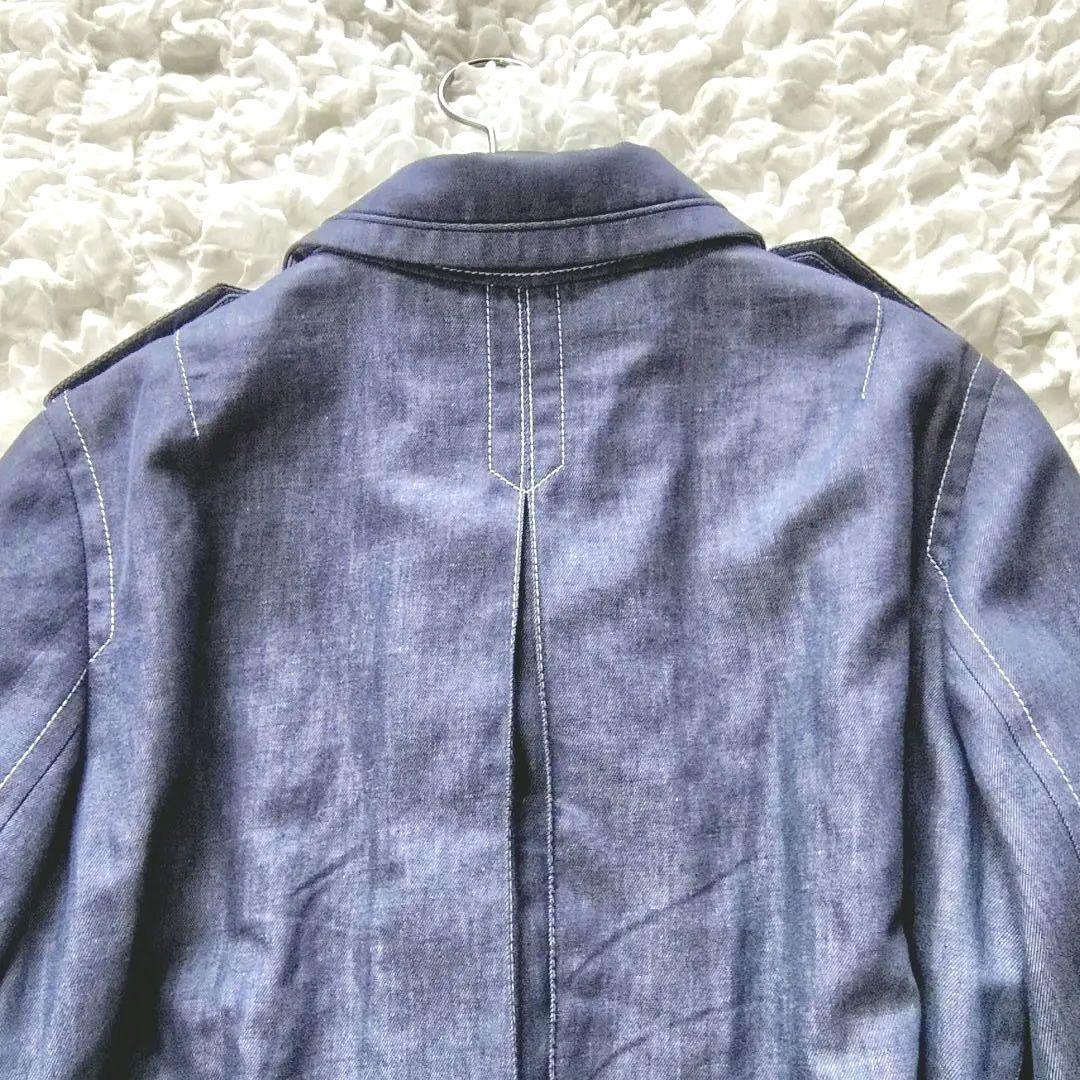 美品　COACH　Lサイズ　トレンチコート　スプリングコート　デニム　ベルト