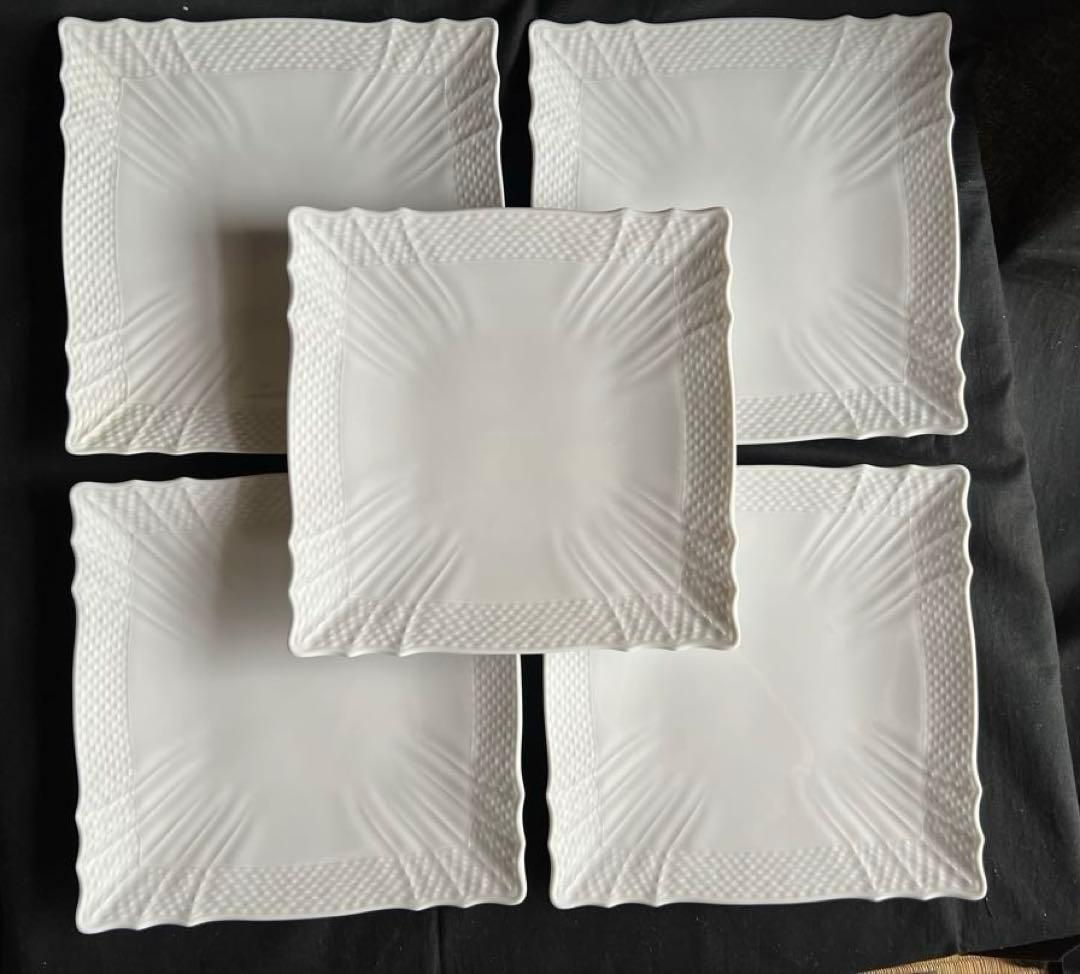 リチャードジノリ　ベッキオホワイト　スクエアプレート 22cm