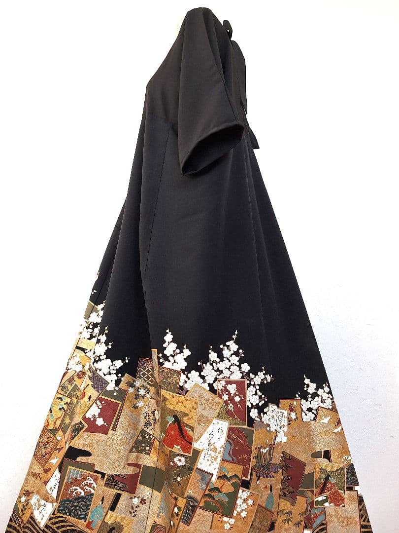 着物リメイクワンピース3649