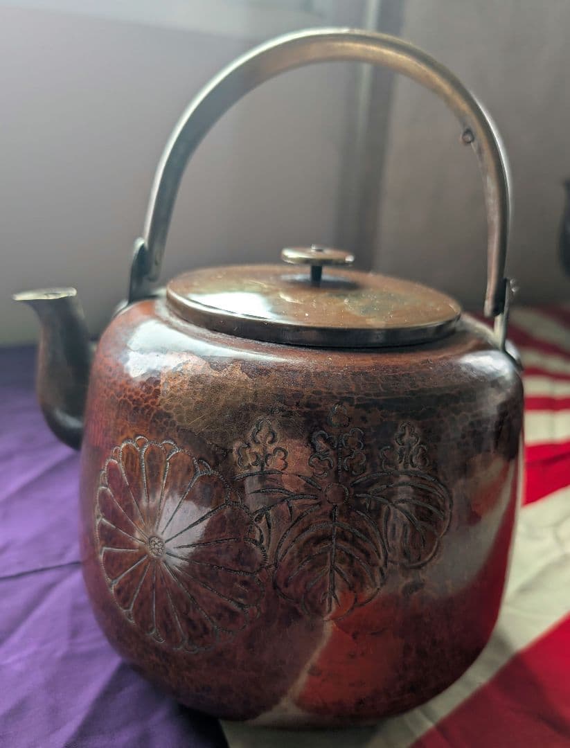 やかん　工芸品　天皇　皇后　明治時代