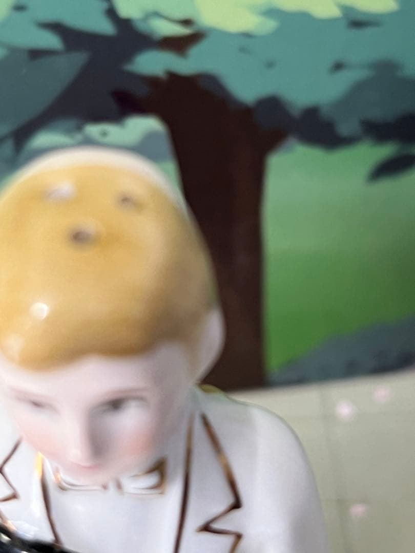 花嫁花婿陶器人形　老夫婦　ウエディングボード飾り