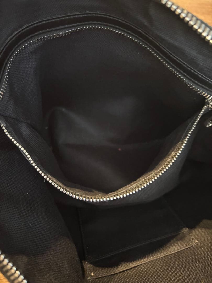 【美品】グッチ ショルダーバッグ レザー×PVC A4可 GG柄 シェリーライン