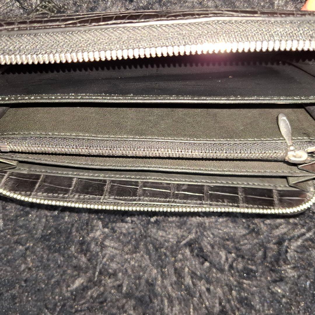 YOU　東京クロコダイル　マット　グランデ　ナイルクロコダイル　1枚革　黒