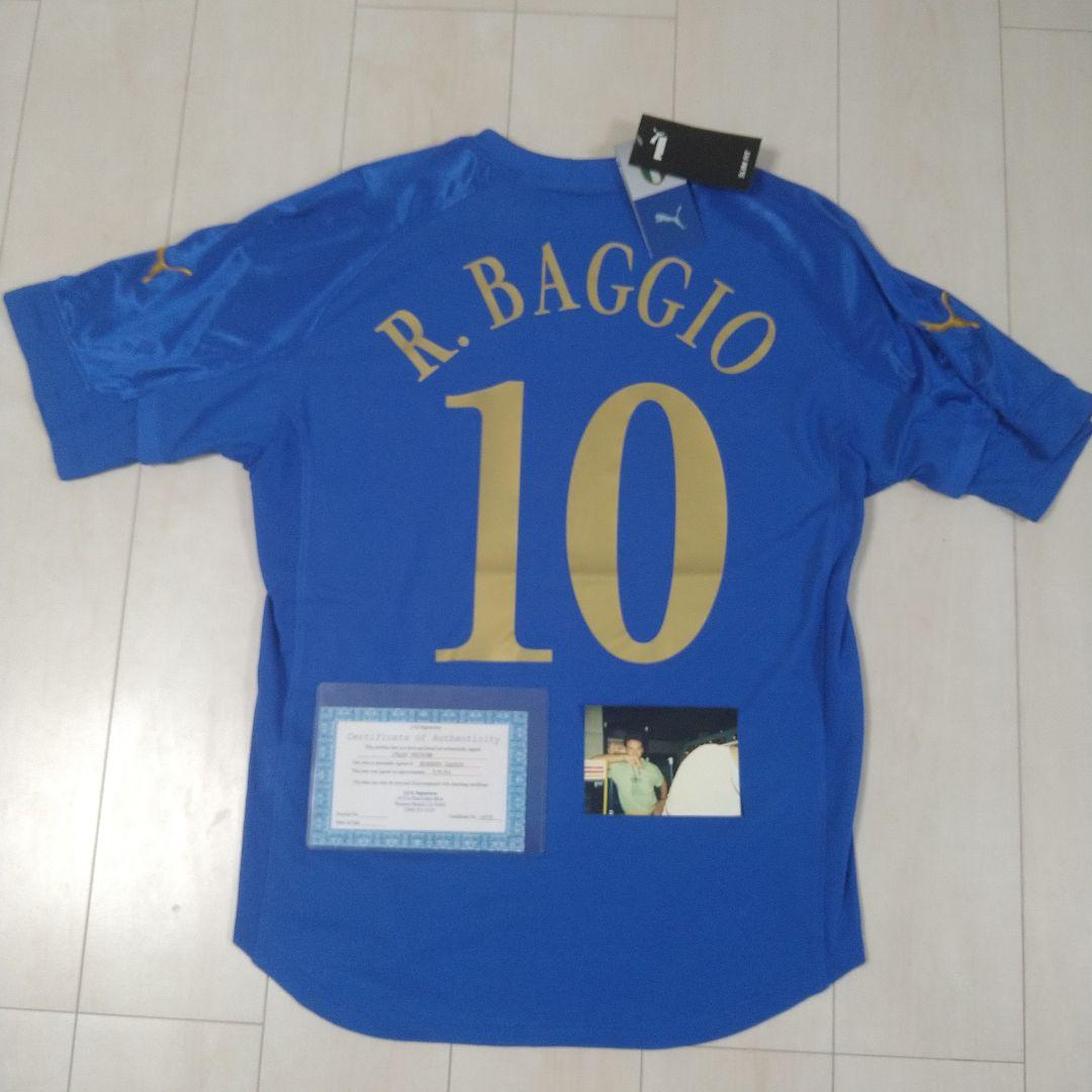 【新品タグ付き】イタリア代表　ロベルトバッジョ　サイン入りユニフォーム証明書付き