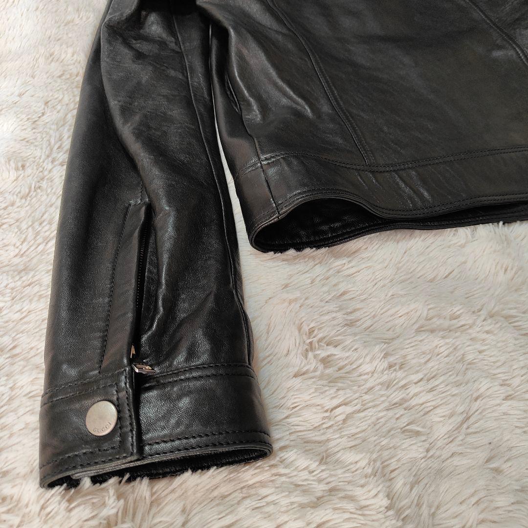 ☺︎✨超美品✨GUCCIハンガー・カバー付き✨GUCCI レザージャケット