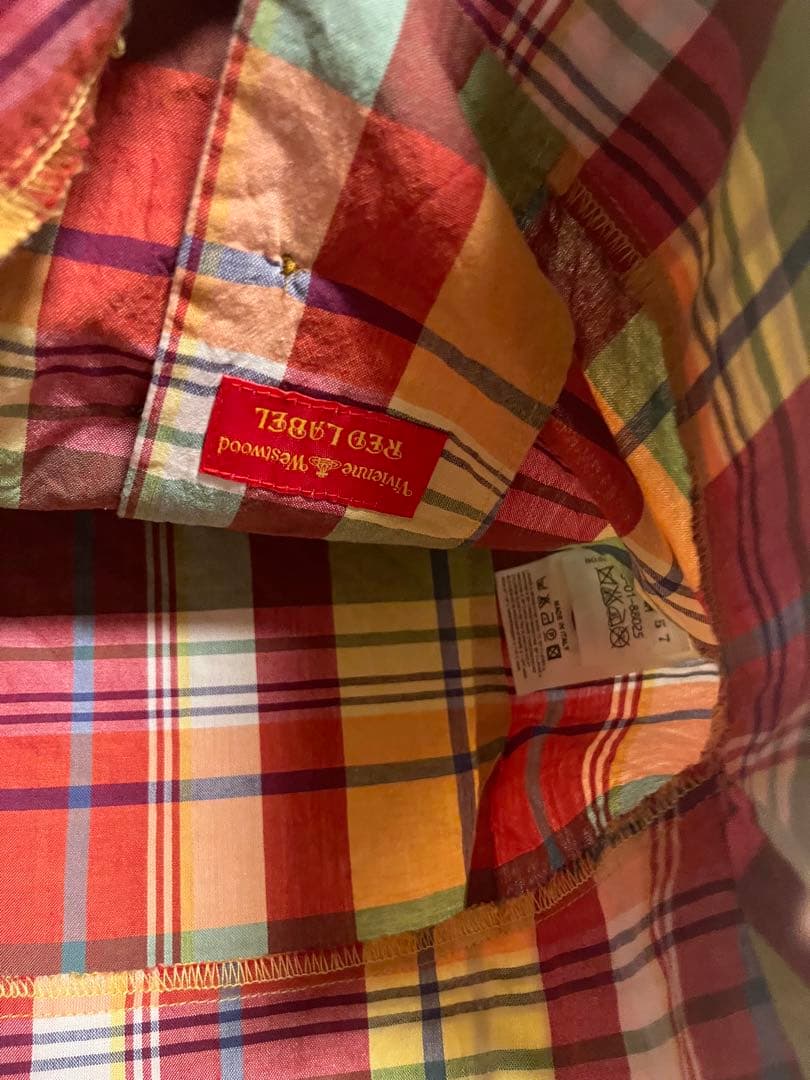 ヴィヴィアン　チェック　半袖　シャツ